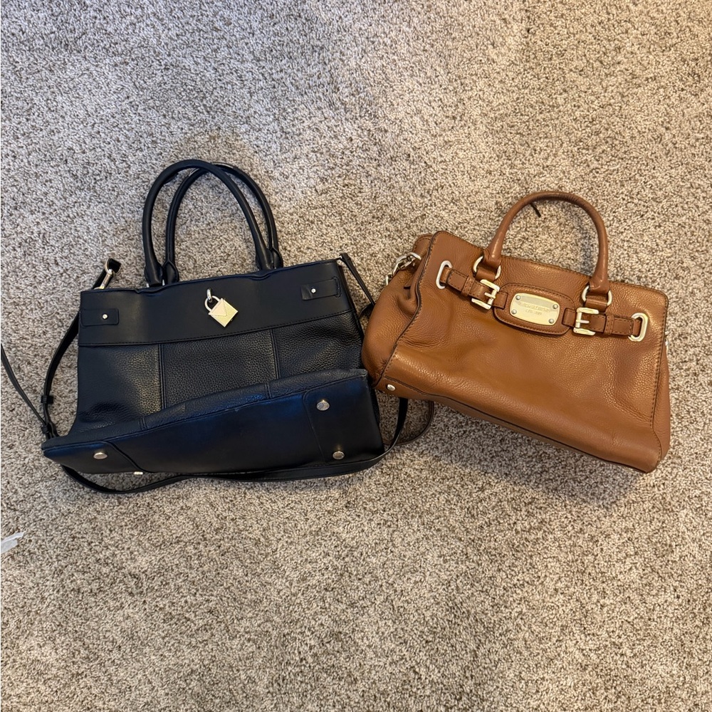 Michael Kors Black and Brown Shoulder Bags